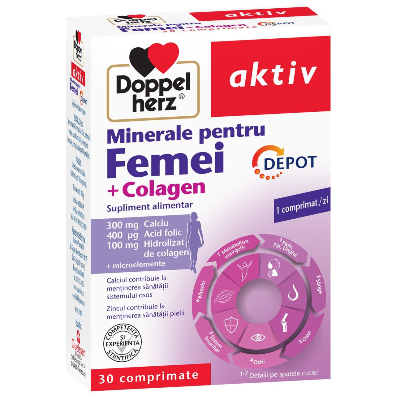 Minerale pentru femei + colagen, 30 comprimate, Doppelherz
