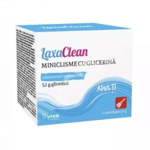 Miniclisme cu glicerina pentru adulti LaxaClean, 6 microclisme, Viva Pharma