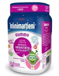 Minimartieni jeleuri cu soc, +3 ani, 60 jeleuri, Walmark Stada