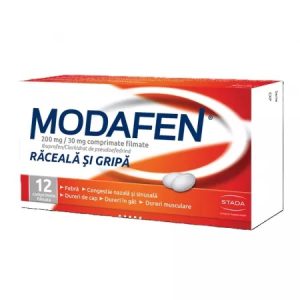 Modafen raceala si gripa 200mg/30mg, 12 comprimate filmate, Stada
