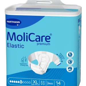 MoliCare Premium Elastic Scutece adulti XL, 14 bucati – 6 picaturi, Hartmann