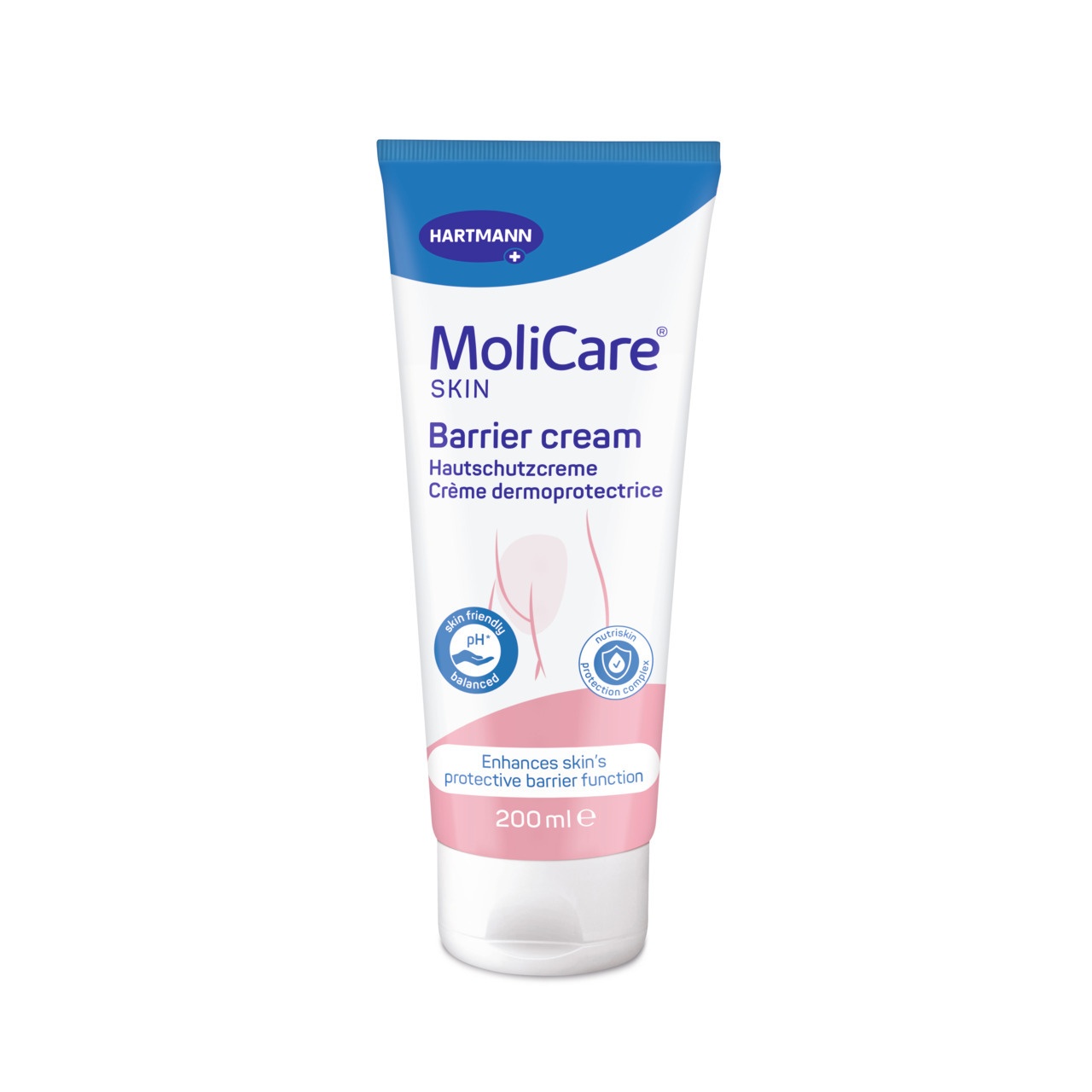 MoliCare Skin Crema de protectie, 200 ml – Fara oxid de zinc, Hartmann