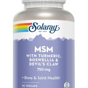 MSM 750 mg Solaray, 90 capsule vegetale, Secom