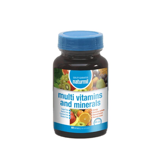 Multi Vitamins and Minerals, 60cps, Naturmil