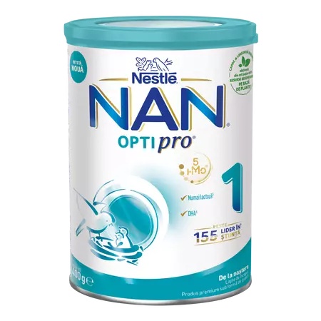 NAN OPTIPRO 1 HMO 400g – Lapte de Inceput de la Nastere cu HMO si Proteine Optimizate, Nestle