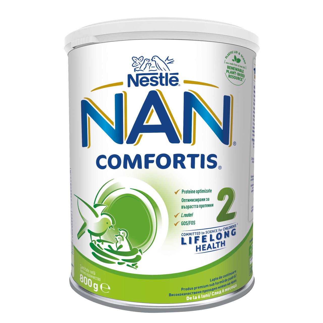 Nestle NAN COMFORTIS 2, 800g – Formula de lapte de continuare pentru bebelusi 6-12 luni