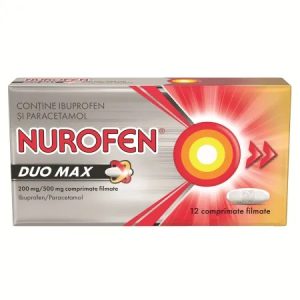 Nurofen Duo Max, 200mg/500mg, 12 comprimate filmate, Reckitt Benckiser