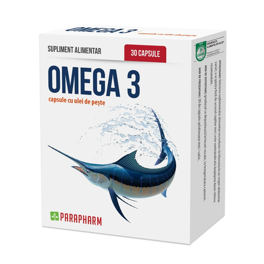 Omega 3 ulei peste x 30cps (Parapharm)