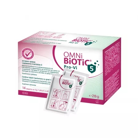 Omni Biotic Pro-Vi 5 probiotice pentru sistemul imunitar, 14 plicuri