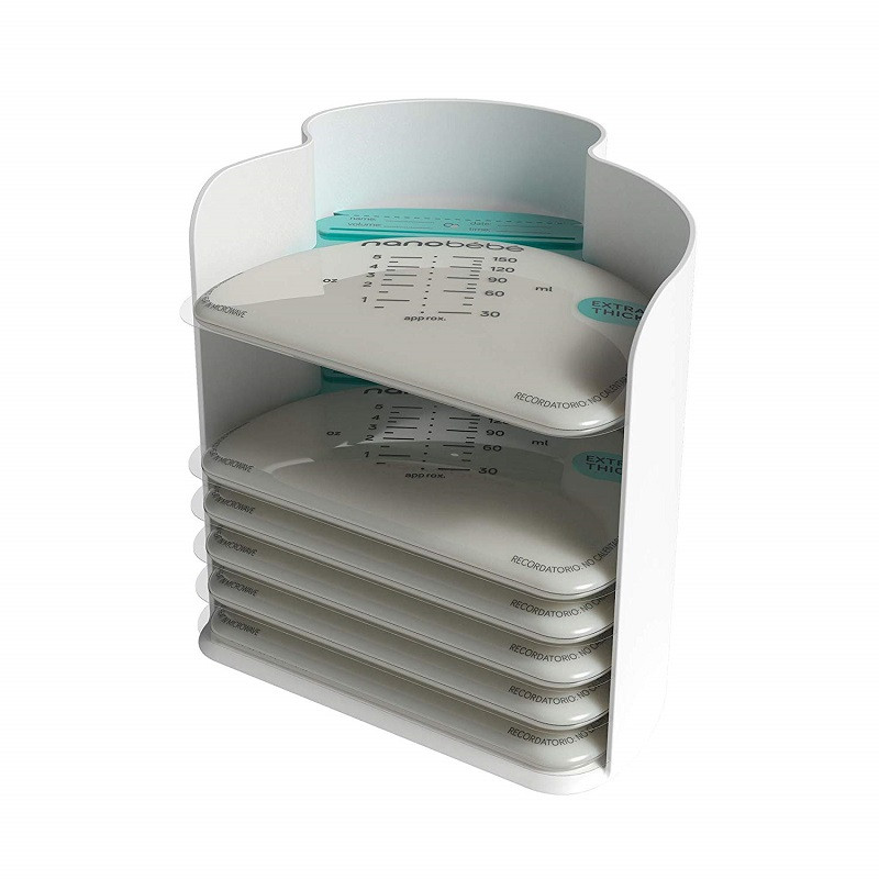 Organizator si Pungi depozitare lapte matern, 25buc, Nanobebe