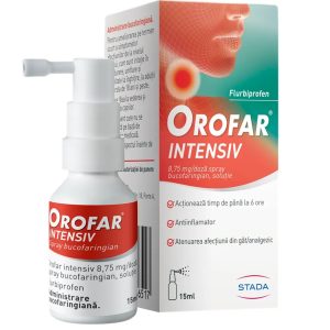 Orofar Intensiv, 8,75 mg/ doza spray bucofaringian, solutie, 15ml, Stada