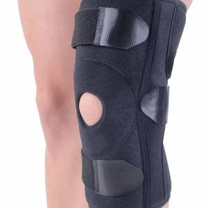 Orteza de genunchi mobila cu articulatii metalice laterale