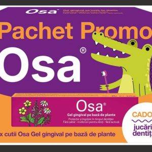 Osa gel gingival din plante, 20g, 2buc + Jucarie dentitie, Dr A&L Schmidgall