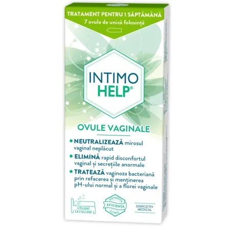 Ovule vaginale Intimohelp, 7 bucati, Zdrovit
