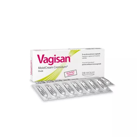 Ovule vaginale Vagisan MoistCream Cremolum, 16 bucati, Vagisan