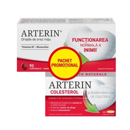 Pachet Arterin Colesterol + Arterin, 90 comprimate, Perrigo