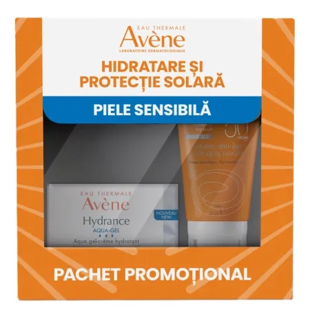 Pachet Avene Hydrance Aqua 50 ml + Crema Anti-age SPF50+ 50 ml – Hidratare si protectie zilnica