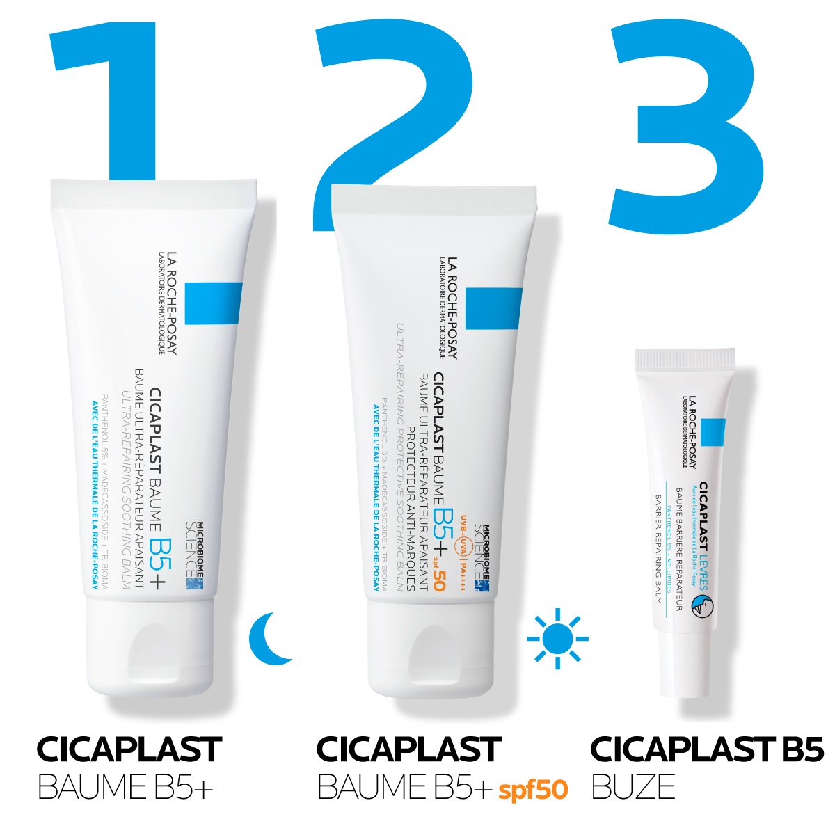 Pachet Cicaplast Reparare & Protectie – Buze, Piele Iritata, SPF50 | La Roche-Posay