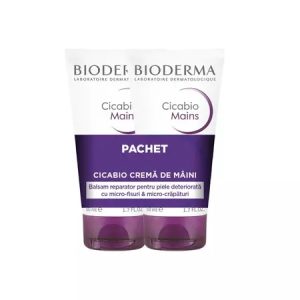 Pachet Crema de maini Cicabio, 50ml, 1+1-50%reducere, Bioderma