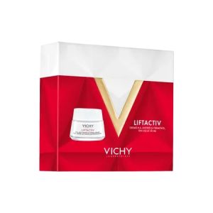 Pachet Crema de zi Liftactiv HA antirid si fermitate pentru ten uscat si sensibil, 50ml + Crema de noapte antirid si fermitate, 15ml, Vichy