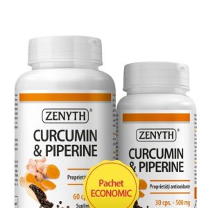 Pachet Curcumin & Piperine, 60+30 cps, zenyth