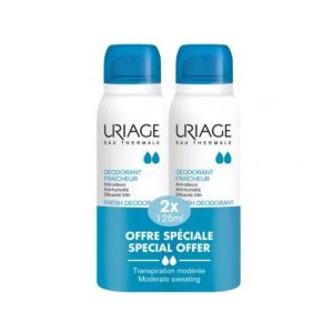 Pachet Deodorant spray cu piatra de alaun, 2*125 ml, Uriage