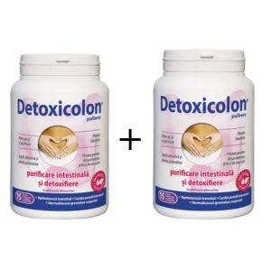 Pachet DetoxiColon pulbere 1+1, 450g, Dacia Plant