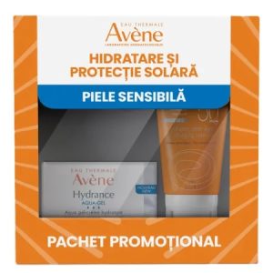 Pachet Gel crema hidratant Hydrance Aqua, 50ml + Crema anti-age cu SPF50+, 50ml, Avene