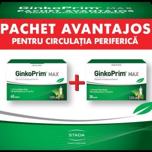 Pachet GinkoPrim Max, 60 + 30 tablete, Walmark