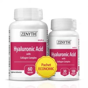 Pachet Hyaluronic Acid cu Collagen Complex, 60 + 30 capsule, Zenyth