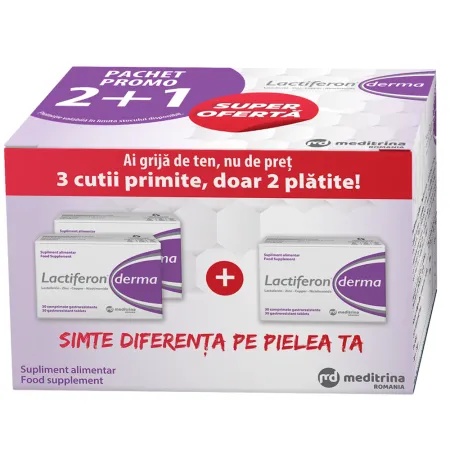 Pachet Lactiferon Derma, 2+1 bucati, Meditrina