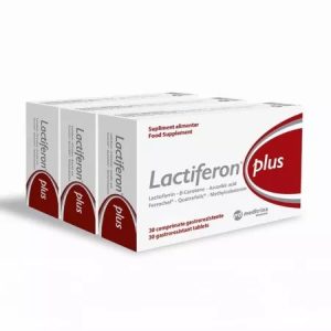Pachet Lactiferon Plus, 30 comprimate gastrorezistente, 2+1, Meditrina