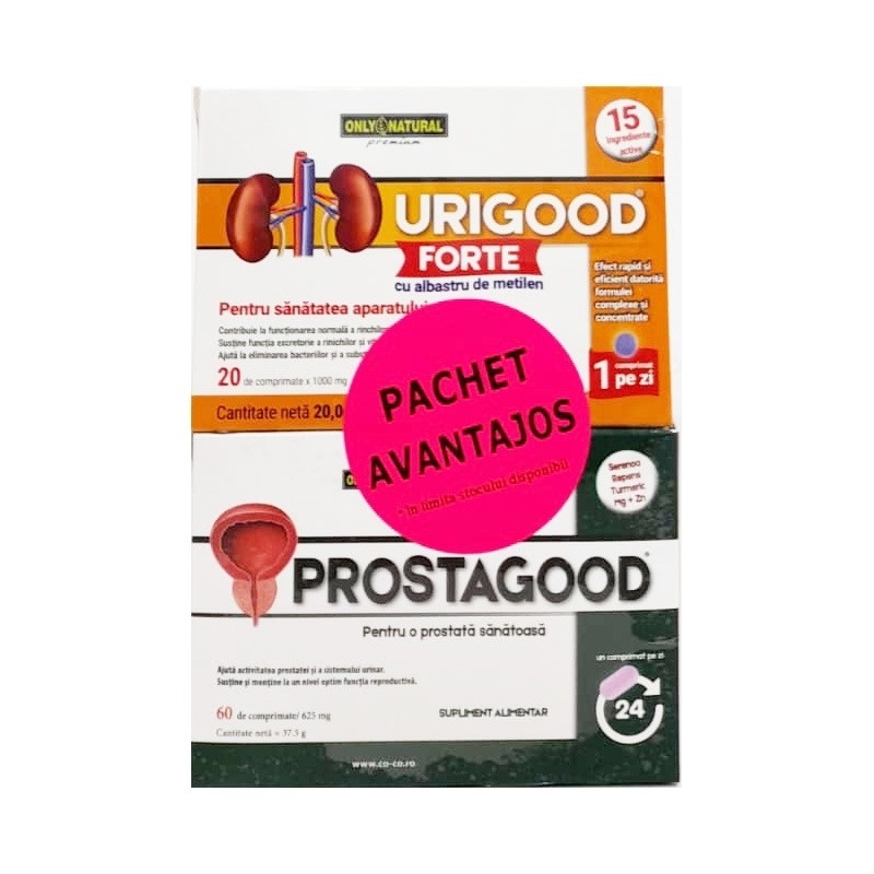Pachet Prostagood, 60 comprimate + Urigood Forte, 20 comprimate, Only Natural