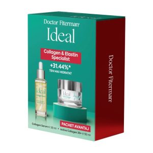 Pachet Ser restructurant Ideal Collagen, 30ml + Crema de zi Ideal Active Collagen 30+, 50ml, Fiterman