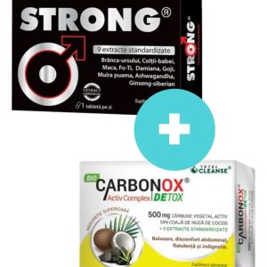Pachet Strong, 30 tablete + BioCarbonox Activ Complex, 10 capsule, Cosmopharm