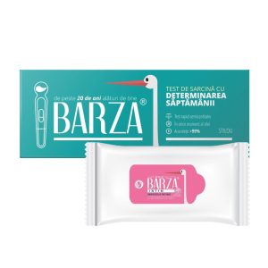 Pachet Test de sarcina tip stilou cu determinarea saptamanii, 1 bucata + Servetele umede, 20 bucati, Barza