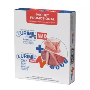 Pachet Urimil Forte Max, 30 capsule + Urimil Mag, 30 capsule, Naturpharma