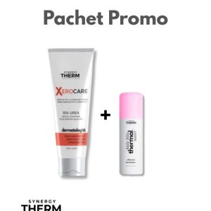 Pachet Xerocare Dermatologist crema cheratolitica si hidratanta 10% uree, 250ml + Apa termala Baile Felix, 50ml, Synergy Therm