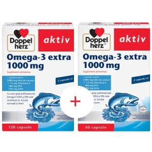 Pachet Omega 3 Extra, 1000 mg, 120+60 capsule, Doppelherz