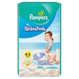 Scutece chilotel pentru apa Splashers Baby Shark, Marimea 4-5, 9-15 kg, 11 bucati, Pampers
