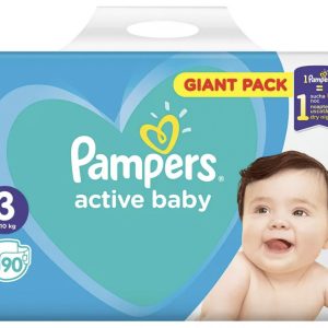 PAMPERS Active Baby-dry marimea 3, 5-9kg, 90 bucati