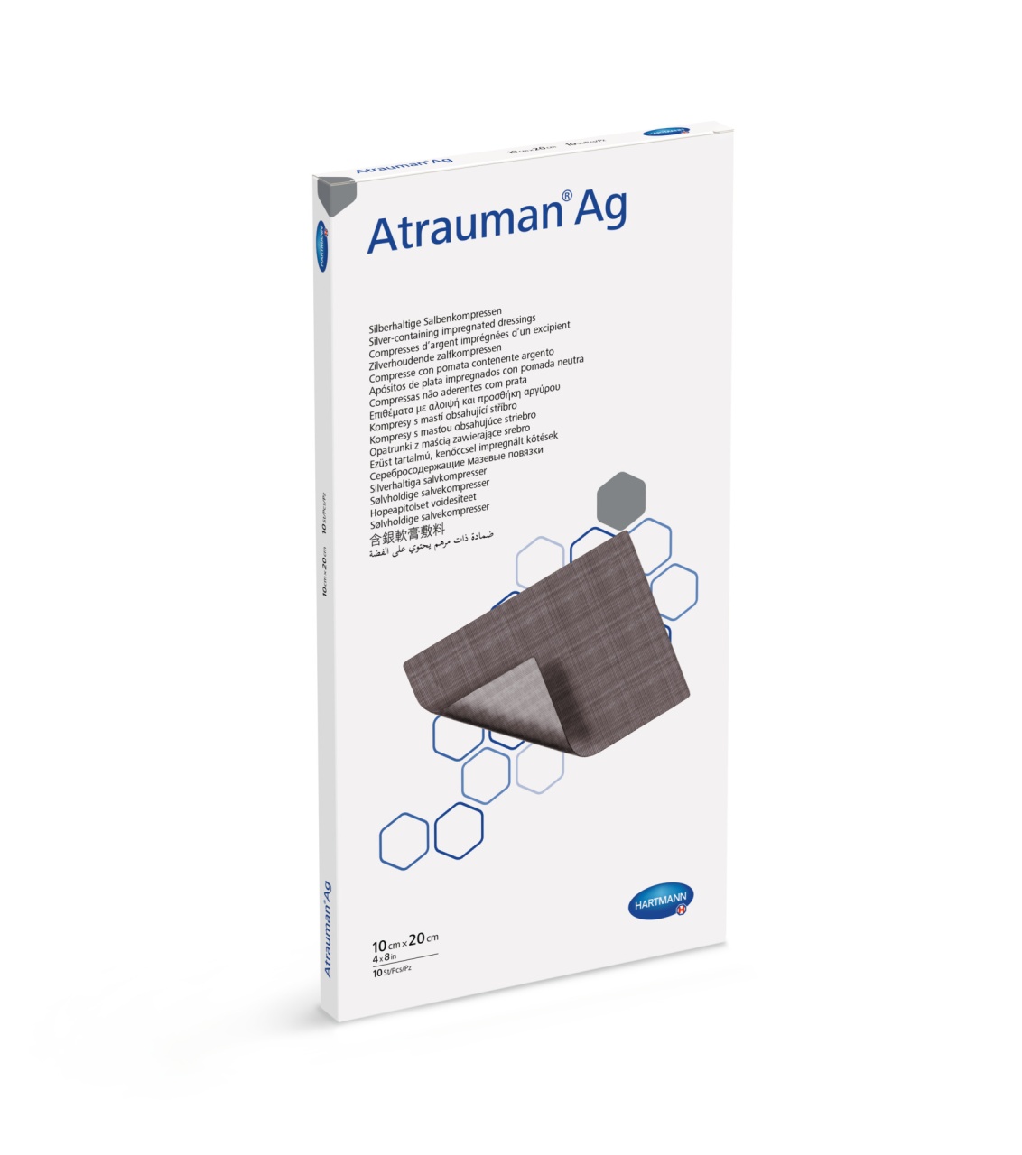 Pansament cu Argint Atrauman Ag 10 x 20 cm, 10 bucati – Hartmann