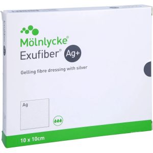 Pansament Exufiber Ag+, 10 x 10cm, 1 bucata, Molnlycke