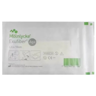 Pansament Exufiber Ag+ 20 x 30cm, 1 bucata, Molnlycke