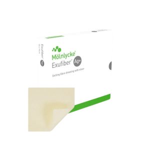 Pansament Exufiber Ag+, 4,5 x 10cm, 1 bucata, Molnlycke