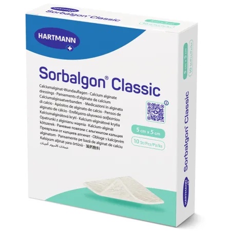 Pansament Sorbalgon 5x5 cm, 10 buc – Hartmann