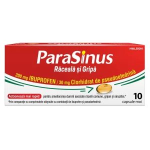 Parasinus Raceala si Gripa, 200 mg/30 mg, 10 capsule moi, HALEON ROMANIA S.R.L