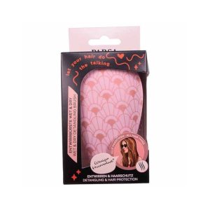 Perie compacta pentru descurcat, roz print, 1 bucata, Parsa