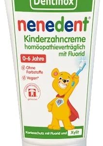 Pasta de dinti cu fluor Nenedent Homeopat pentru copii, 0-6ani, 50ml, Dentinox