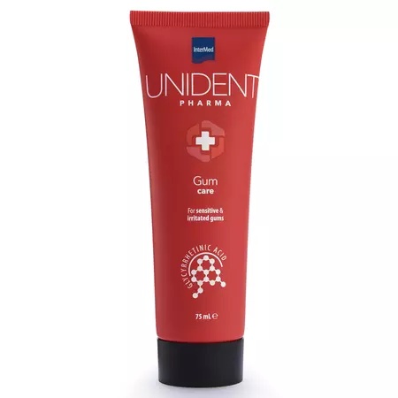 Pasta de dinti gingii sensibile si iritate Gum Care Unident Pharma, 75 ml, Intermed